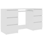 Vidaxl Scrivania in Compensato Bianco 140x50x77 Cm