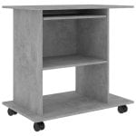 Vidaxl Tavolo per Computer in Compensato Grigio Cemento 80x50x75 cm