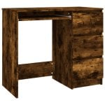 Vidaxl bureau contreplaqué chêne fumé 90x45x76 Cm