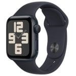 Apple Watch SE GPS Bluetooth NFC 40mm Retina OLED Schwarz S/M Wasserdicht bis 50m Pulsmesser
