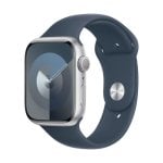 Apple Watch Series 9 GPS 45mm Caja de Aluminio Plata con Correa Deportiva Azul Tempestad M/L