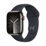 Apple Watch Series 9 GPS + Cellular 41mm Grafito Caja de Acero Inoxidable con Correa Deportiva Medianoche M/L