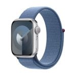 Apple Watch Series 9 GPS + Cellular 45mm Retina OLED Silber Blau S/M SpO2 Pulsmesser Schlafanalyse SOS