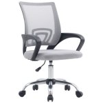 Home Heavenly Silla escritorio juvenil NALA giratoria y regulable en altura tapizada tejido 3D Gris