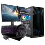 PC Racing Gaming Intel Core i3-12100F/16GB/1TB SSD/RX 6600+ Monitor curvo FullHD da 24" + combo gaming