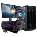 PC da gioco da corsa Intel Core i3-12100F/16GB/1TB SSD/RX 7600 XT + monitor FullHD da 27" + combo da gioco