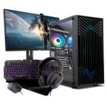 PC da gioco da corsa Intel Core i3-12100F/16GB/1TB SSD/RX 6650 XT + monitor FullHD da 27" + combo da gioco