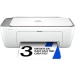HP DeskJet 2820e Multifunción Color WiFi Blanca + 3 Meses Gratis de Impresión Instant Ink con HP+