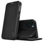 Coque Cool Flip Cover Elegance noire pour iPhone 15