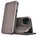 Fantastica custodia Flip Cover Elegance argento per iPhone 15