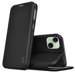 Étui Cool Flip Cover Elegance Noir pour iPhone 15 Plus