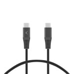 Câble Ksix USB-C vers USB-C 60W 2m Tressé Noir