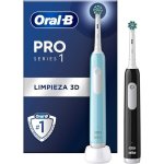 Oszillierende Zahnbuerste Oral-B Pro1 Duo 3 Modi 2 Buerstenkoepfe Drucksensor Timer