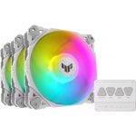 Asus TUF Gaming TF120 ARGB White Edition Kit de 3 Ventiladores con Control de Aire 120mm Blanco Asus TUF Gaming TF120 ARGB White Edition Kit de 3 Ventiladores con Control de Aire 120mm Blanco