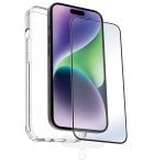 Muvit Funda Shockproof 2m para iPhone 15 + Protector Cristal Templado Marco Negro Muvit Funda Shockproof 2m para iPhone 15 + Protector Cristal Templado Marco Negro