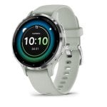 Garmin Venu 3S Reloj Smartwatch 41mm Bisel Acero Inoxidable Plateado con Correa de Silicona Verde