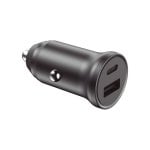 Ksix Cargador de Coche 20W PD y Quick Charge 3.0 USB-A+USB-C Negro