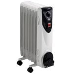 FM BR-15 Radiador de Aceite Bajo 7 Elementos 1500W Blanco