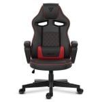 SENSE7 Knight Silla Gaming de Ecopiel Ergonómico Soporte Lumbar Negra/Roja