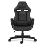 SENSE7 Knight Silla Gaming de Ecopiel Ergonómico Soporte Lumbar Negra