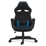 SENSE7 Knight Silla Gaming de Tela Ergonómico Soporte Lumbar Negra/Azul