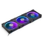 Phanteks D30 Kit 3 Ventole PWM Flusso d'Aria Invertito 140 mm D-RGB Nero