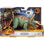 Mattel Jurassic World Dinosaurio de Juguete Triceratops Ruge y Ataca