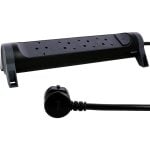 Extensão elétrica Legrand com interruptor 4x Schuko 3m preto/cinza