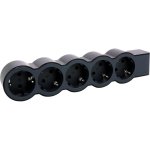 Legrand Multiprise 5x Schuko sans Câble Noir/Gris
