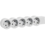 Legrand Multiprise 5x Schuko sans Câble Blanc/Gris