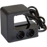 Legrand Multiprise 4x Schuko + 2 x USB Tournant à 90° avec U-Power Clip 1,5m Noir