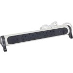 Legrand Multiprise 6x Schuko 2P+T 1,5m Blanc/Gris