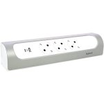 Legrand Multiprise 3x Schuko/USB-A/USB-C 1m Blanc/Aluminium