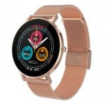 DCU Boulevard Bluetooth 43mm AMOLED Ouro Rosa IP68 SpO2 Pulsómetro Monitor Sono