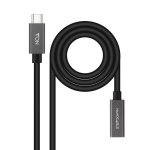 Cable Alargador USB-C Nanocable 4K/60Hz 20Gbps 0.5m Negro