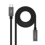 Nanocable Cable Alargador USB-C 4K/60Hz Macho/Hembra 1m Negro Nanocable Cable Alargador USB-C 4K/60Hz Macho/Hembra 1m Negro
