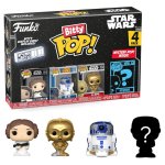 Funko Bitty Pop Star Wars Pack 4 Princesse Leia/R2-D2/C-3PO/Figurine Mystérieuse