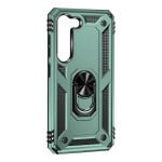 Coque pour Samsung Galaxy S23 Anti-Choc Bi-Matière Anneau Support Vidéo Vert