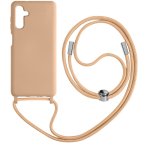 Coque Samsung Galaxy A13 5g, A04s Semi Rigide avec Cordon et Collier 80 cm Rose