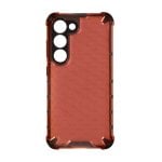 Coque pour Samsung Galaxy S23 Anti-choc coins rouge nid d'abeille design
