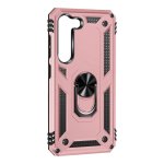 Coque pour Samsung Galaxy S23 Anti-Choc Bi-Matière Anneau Support Vidéo Rose