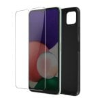 Coque Souple Noire Samsung A22 5g + Verre Trempé Transparent 9h