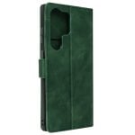Coque pour Samsung S23 Ultra Porte Carte, Forcell Tender Book Support Vidéo Vert