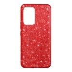 Custodia Glitter con Foglio Semirigido Removibile Rossa Samsung Galaxy A53 5G