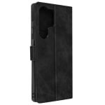 Coque pour Samsung S23 Ultra Porte Carte, Forcell Tender Book Support Vidéo Noir