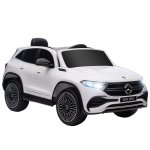 Homcom Coche Eléctrico Para Niños Mercedes-benz Eqa 12v 111,5x69x52,5 Cm Blanco
