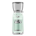 SMEG CGF01PGEU Moulin à café esthétique en acier inoxydable style années 50, 150 W, vert