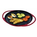 Jata GR25 Plancha Grill de Hierro Fundido Esmaltado para Inducción 25 cm Roja