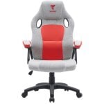 Sedia da gaming Tempest Discover Grigio/Rosso Tessuto traspirante