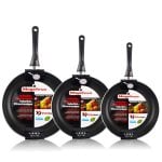 Magefesa Vitral Set Juego 3 Sartenes Aluminio Estampado Antiadherente Inducción 20/24/28cm